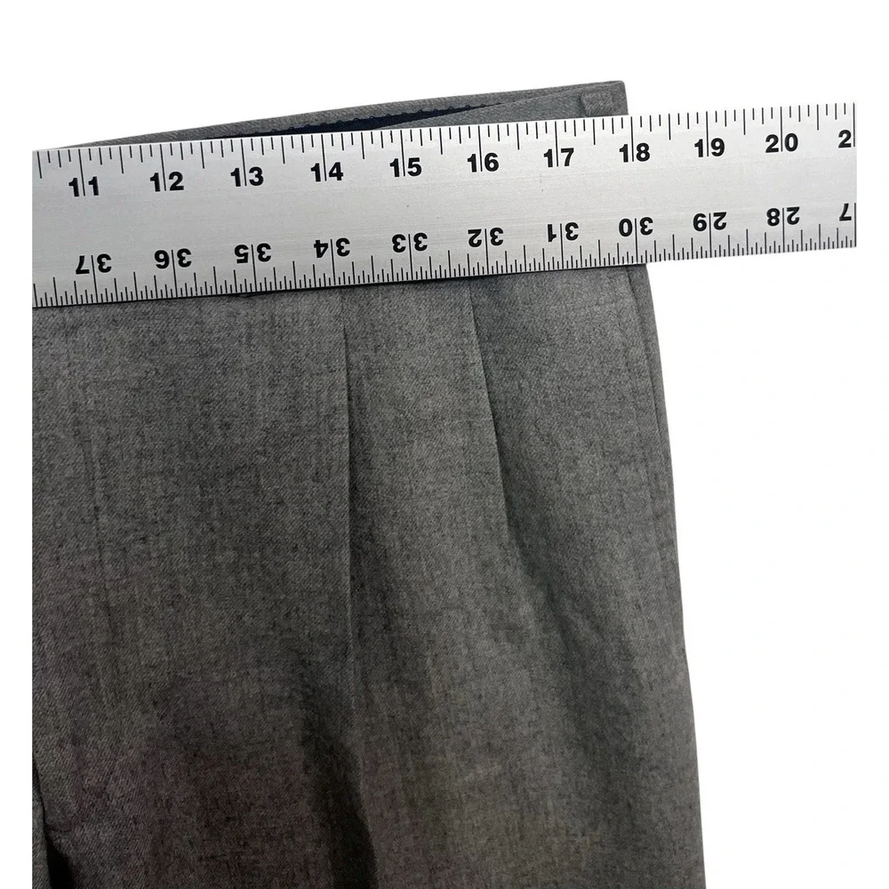 vtg Gray 36x30 Soft Tweed Flannel Wool Dress Pants Trousers Pleated Wool Bespoke